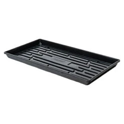 Polypro Shallow Tray (With Holes), Black – 24 Count