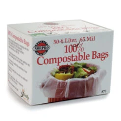 Compostable Liners – 50 Count -Verdant Bloom Store 07101 03 compost liners